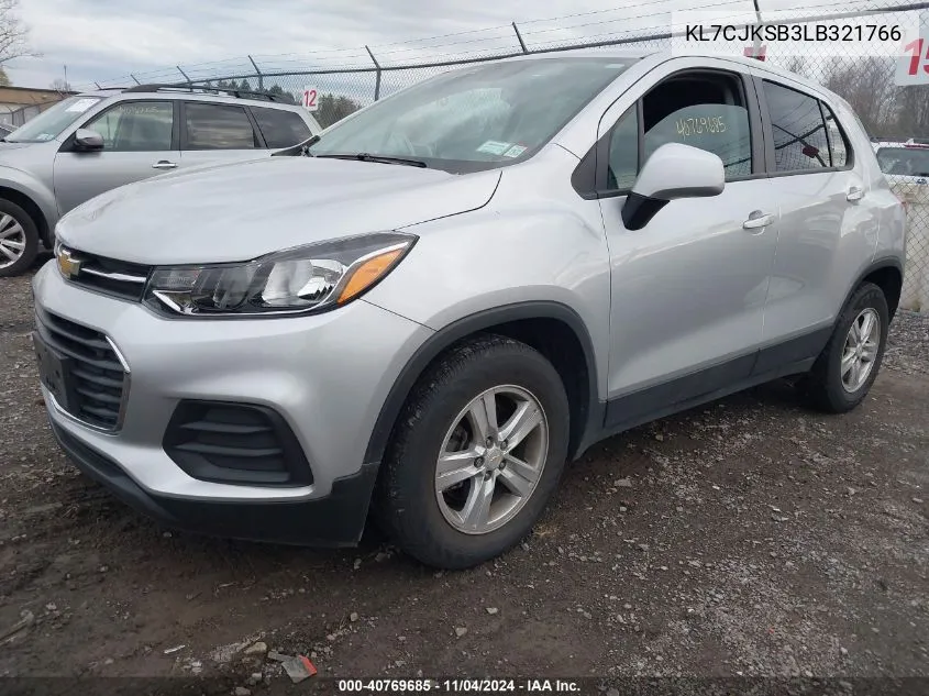 2020 Chevrolet Trax Fwd Ls VIN: KL7CJKSB3LB321766 Lot: 40769685