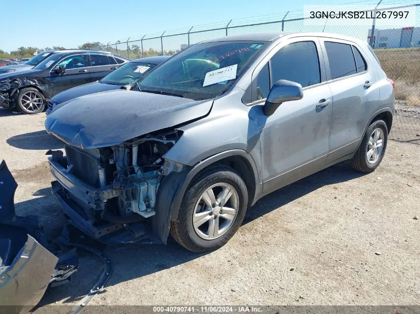 2020 Chevrolet Trax Fwd Ls VIN: 3GNCJKSB2LL267997 Lot: 40790741