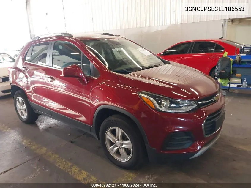 2020 Chevrolet Trax Awd Lt VIN: 3GNCJPSB3LL186553 Lot: 40792127