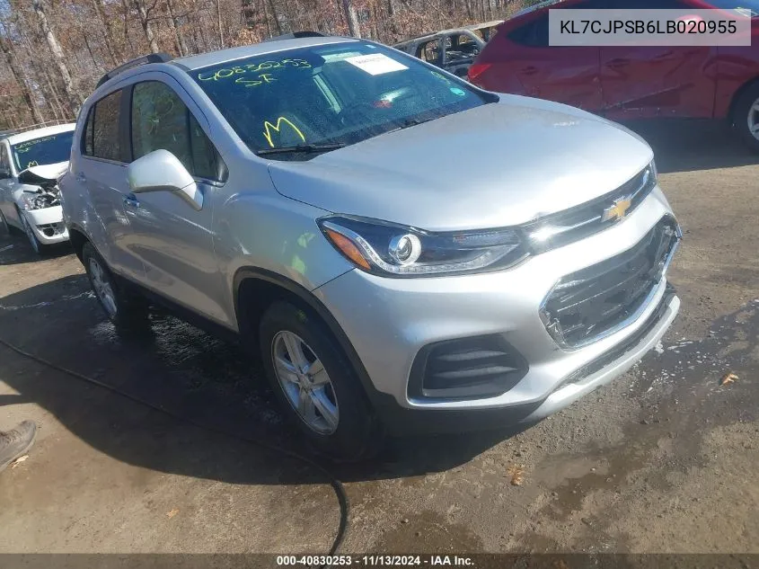 2020 Chevrolet Trax Awd Lt VIN: KL7CJPSB6LB020955 Lot: 40830253