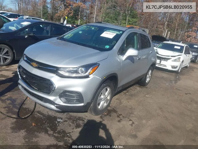 2020 Chevrolet Trax Awd Lt VIN: KL7CJPSB6LB020955 Lot: 40830253