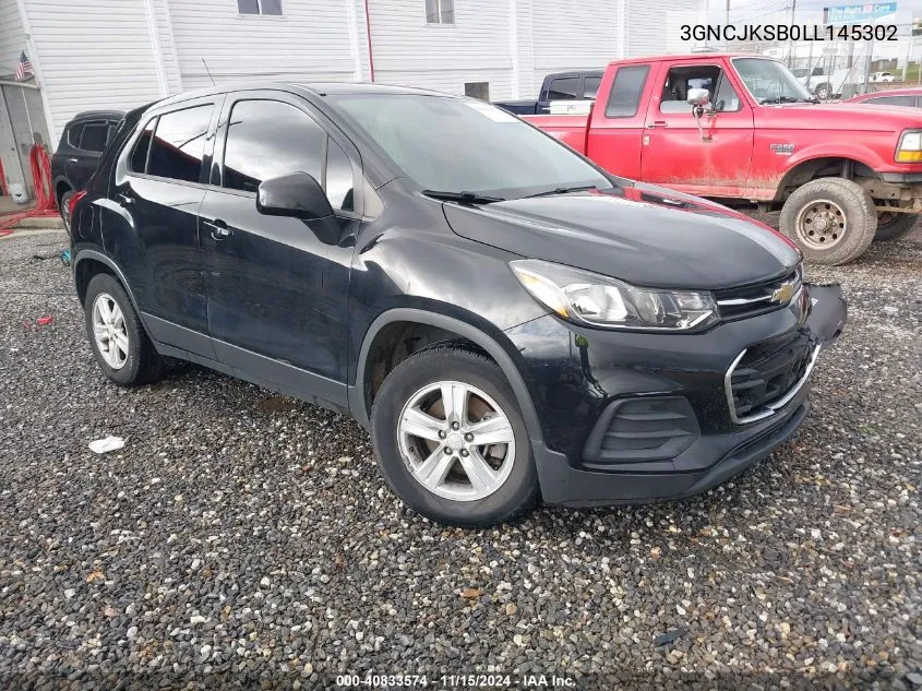 2020 Chevrolet Trax Fwd Ls VIN: 3GNCJKSB0LL145302 Lot: 40833574