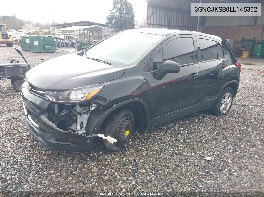 2020 Chevrolet Trax Fwd Ls VIN: 3GNCJKSB0LL145302 Lot: 40833574