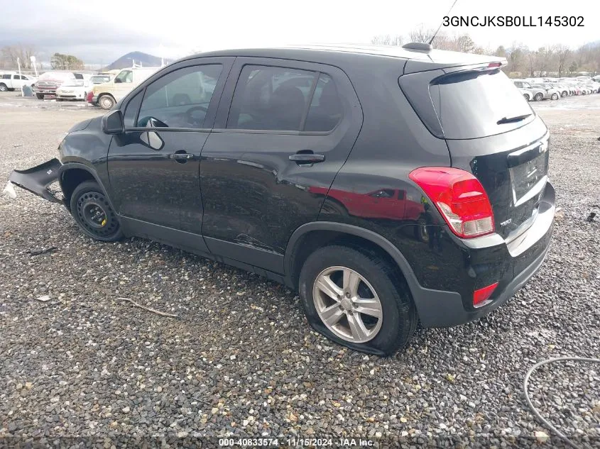 2020 Chevrolet Trax Fwd Ls VIN: 3GNCJKSB0LL145302 Lot: 40833574