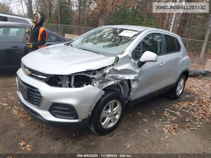 2020 Chevrolet Trax Awd Ls VIN: 3GNCJNSB6LL201132 Lot: 40835255