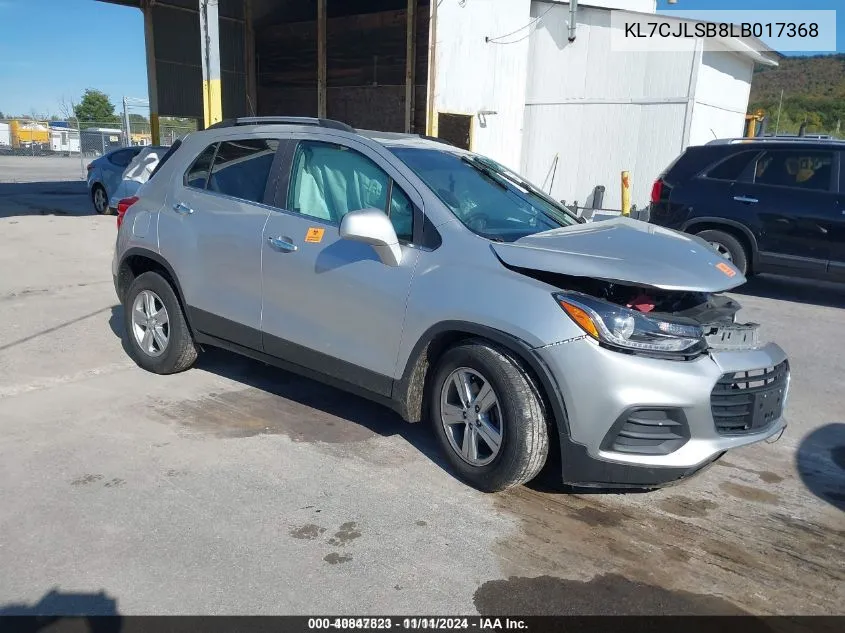 2020 Chevrolet Trax Fwd Lt VIN: KL7CJLSB8LB017368 Lot: 40847823