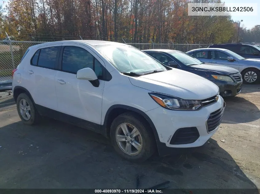 2020 Chevrolet Trax Fwd Ls VIN: 3GNCJKSB8LL242506 Lot: 40893970