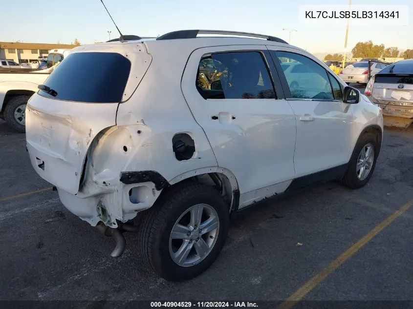 2020 Chevrolet Trax Fwd Lt VIN: KL7CJLSB5LB314341 Lot: 40904529