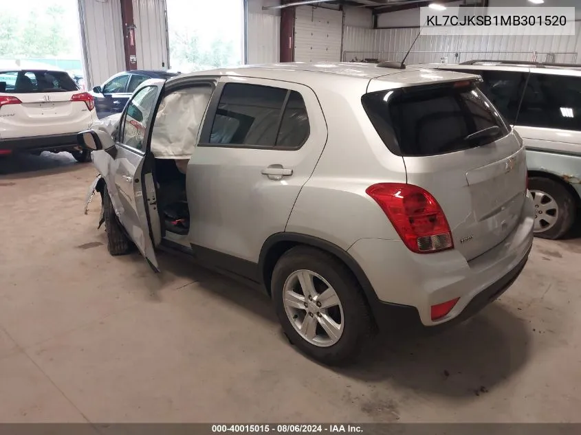 KL7CJKSB1MB301520 2021 Chevrolet Trax Fwd Ls