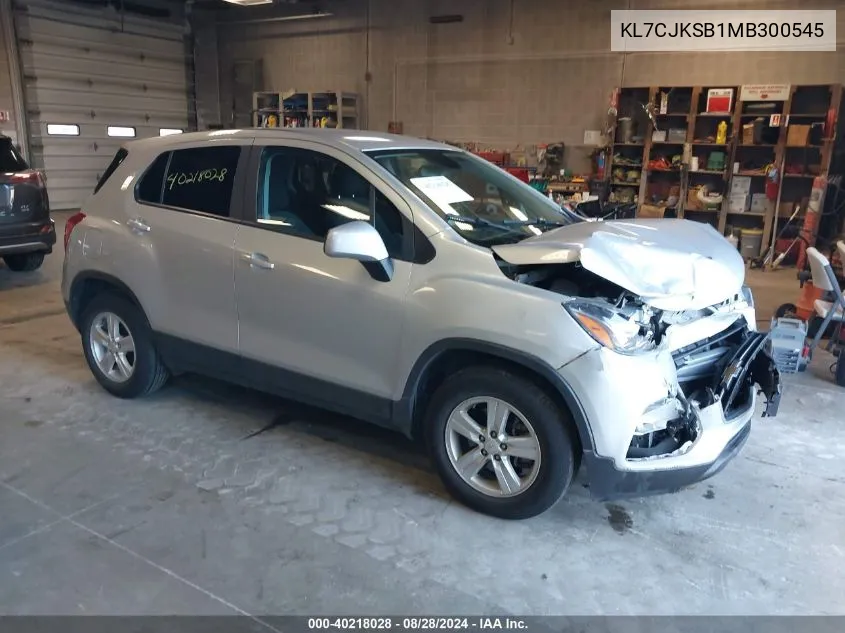 2021 Chevrolet Trax Fwd Ls VIN: KL7CJKSB1MB300545 Lot: 40218028