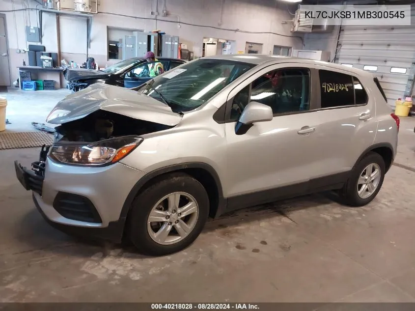 2021 Chevrolet Trax Fwd Ls VIN: KL7CJKSB1MB300545 Lot: 40218028