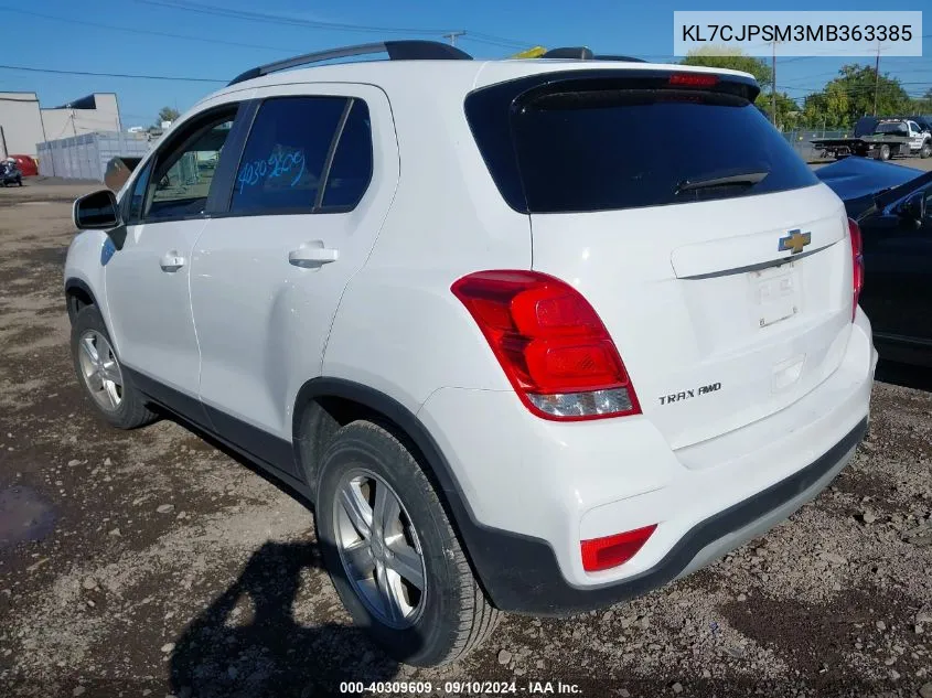 KL7CJPSM3MB363385 2021 Chevrolet Trax Awd Lt