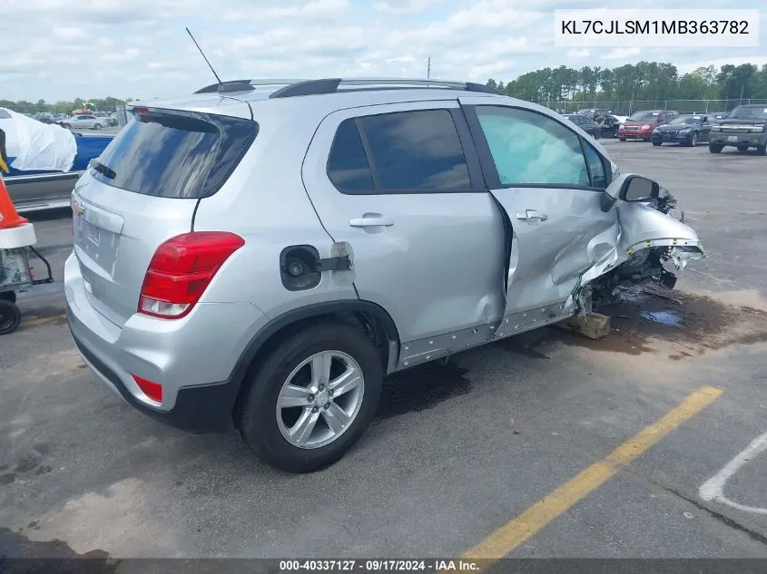 2021 Chevrolet Trax Fwd Lt VIN: KL7CJLSM1MB363782 Lot: 40337127