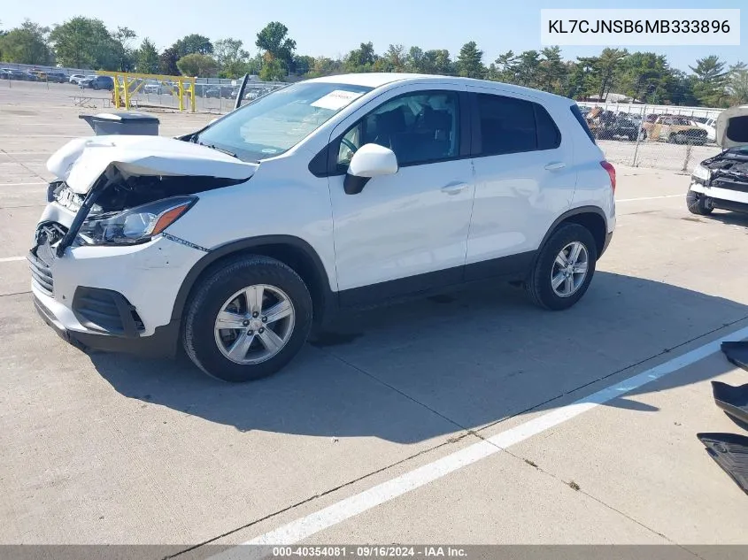 2021 Chevrolet Trax Awd Ls VIN: KL7CJNSB6MB333896 Lot: 40354081