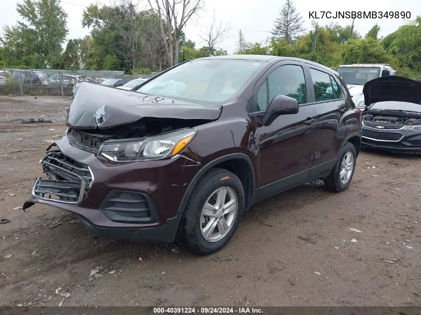 KL7CJNSB8MB349890 2021 Chevrolet Trax Awd Ls