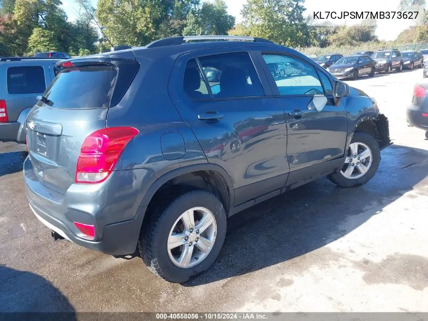 2021 Chevrolet Trax Awd Lt VIN: KL7CJPSM7MB373627 Lot: 40558056