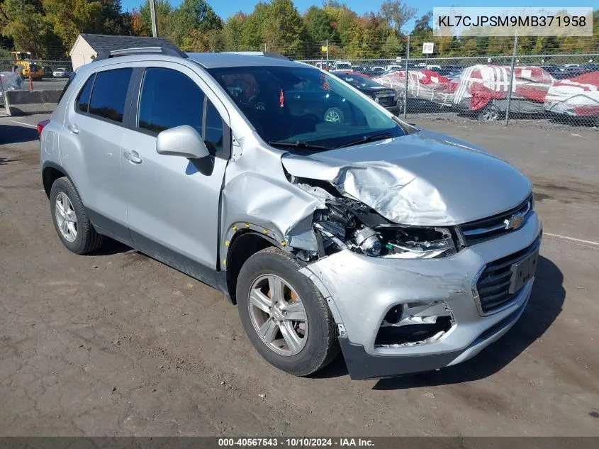 2021 Chevrolet Trax Awd Lt VIN: KL7CJPSM9MB371958 Lot: 40567543