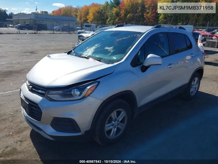 2021 Chevrolet Trax Awd Lt VIN: KL7CJPSM9MB371958 Lot: 40567543