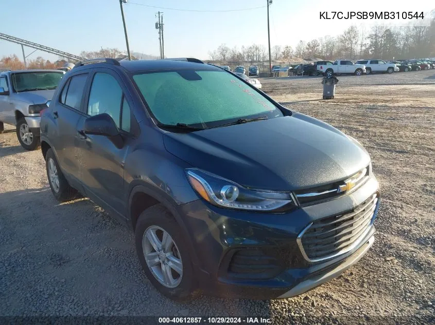 2021 Chevrolet Trax Awd Lt VIN: KL7CJPSB9MB310544 Lot: 40612857