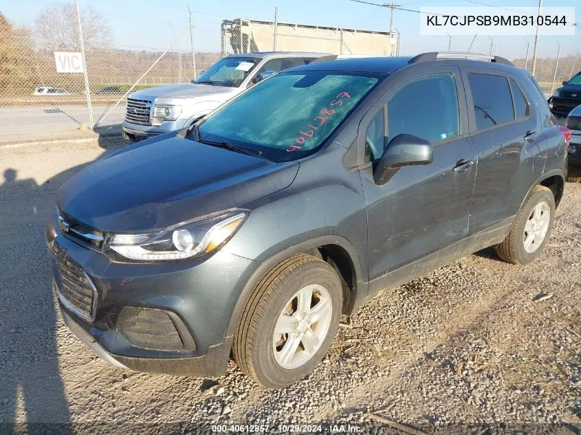 2021 Chevrolet Trax Awd Lt VIN: KL7CJPSB9MB310544 Lot: 40612857