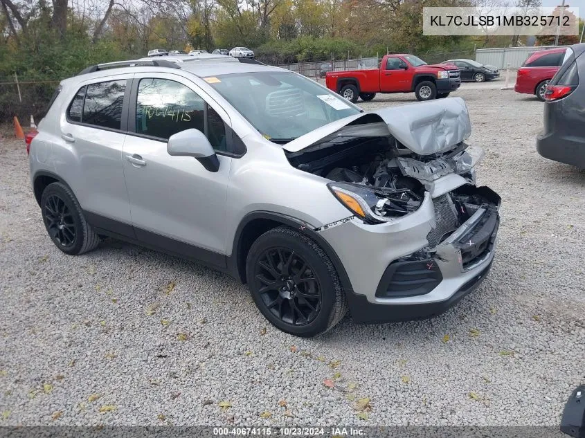 2021 Chevrolet Trax Fwd Lt VIN: KL7CJLSB1MB325712 Lot: 40674115