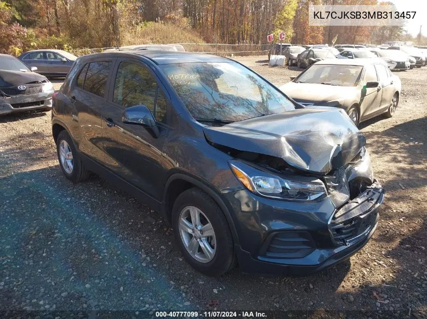 2021 Chevrolet Trax Fwd Ls VIN: KL7CJKSB3MB313457 Lot: 40777099