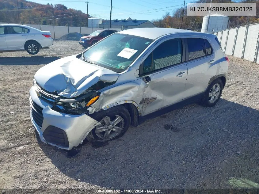 2021 Chevrolet Trax Fwd Ls VIN: KL7CJKSB8MB320128 Lot: 40809152