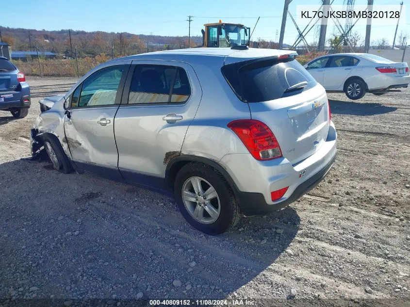 2021 Chevrolet Trax Fwd Ls VIN: KL7CJKSB8MB320128 Lot: 40809152