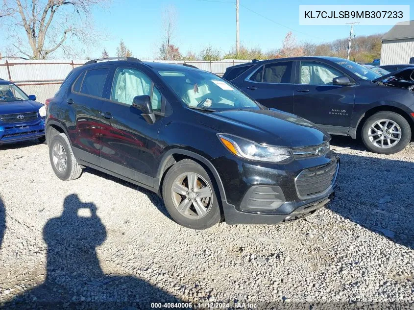 2021 Chevrolet Trax Fwd Lt VIN: KL7CJLSB9MB307233 Lot: 40840006