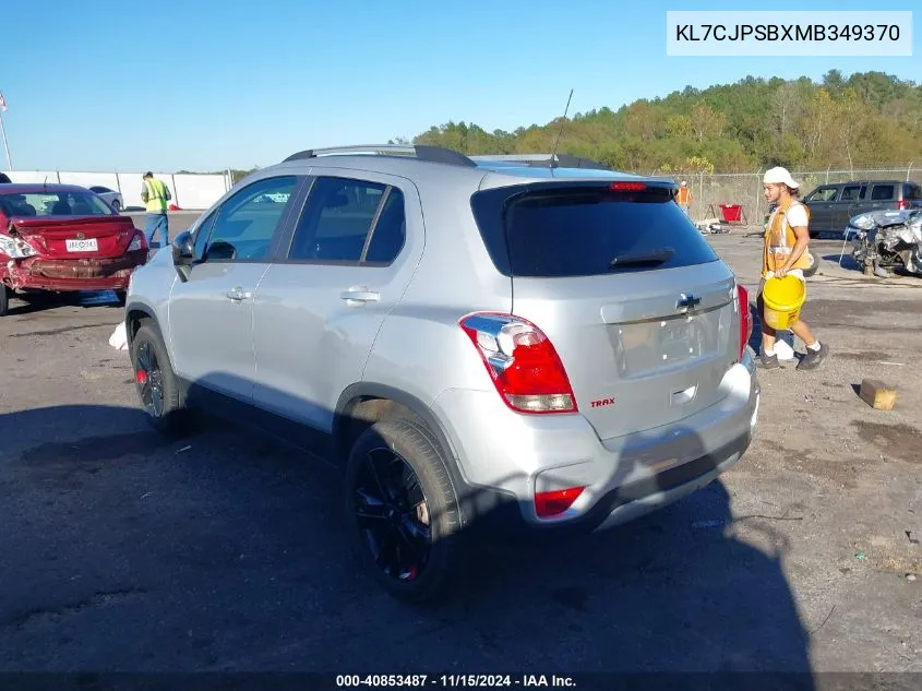 2021 Chevrolet Trax Awd Lt VIN: KL7CJPSBXMB349370 Lot: 40853487