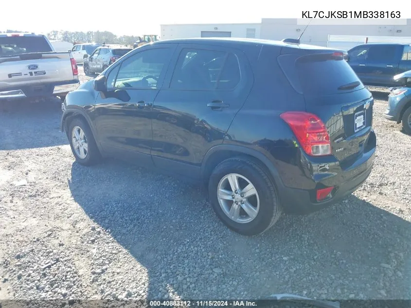 2021 Chevrolet Trax Fwd Ls VIN: KL7CJKSB1MB338163 Lot: 40883112