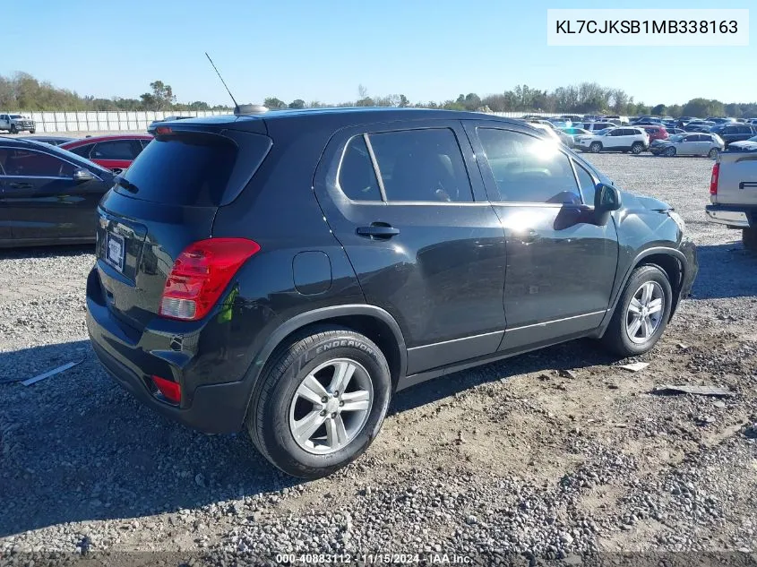 2021 Chevrolet Trax Fwd Ls VIN: KL7CJKSB1MB338163 Lot: 40883112