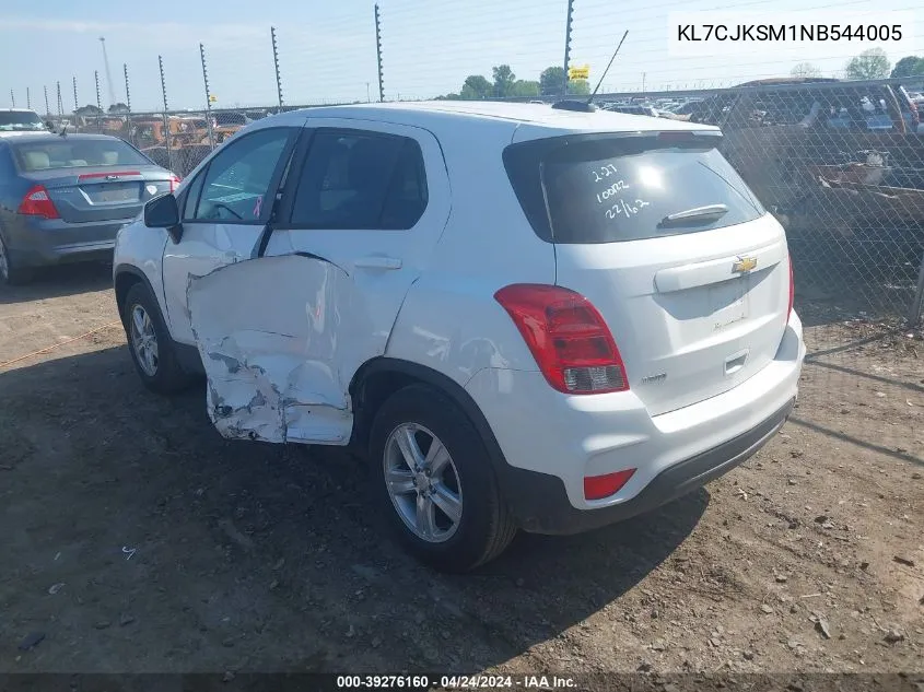 2022 Chevrolet Trax Fwd Ls VIN: KL7CJKSM1NB544005 Lot: 39276160