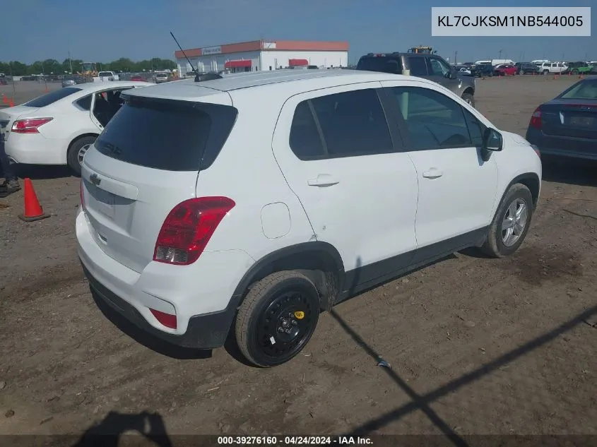 2022 Chevrolet Trax Fwd Ls VIN: KL7CJKSM1NB544005 Lot: 39276160