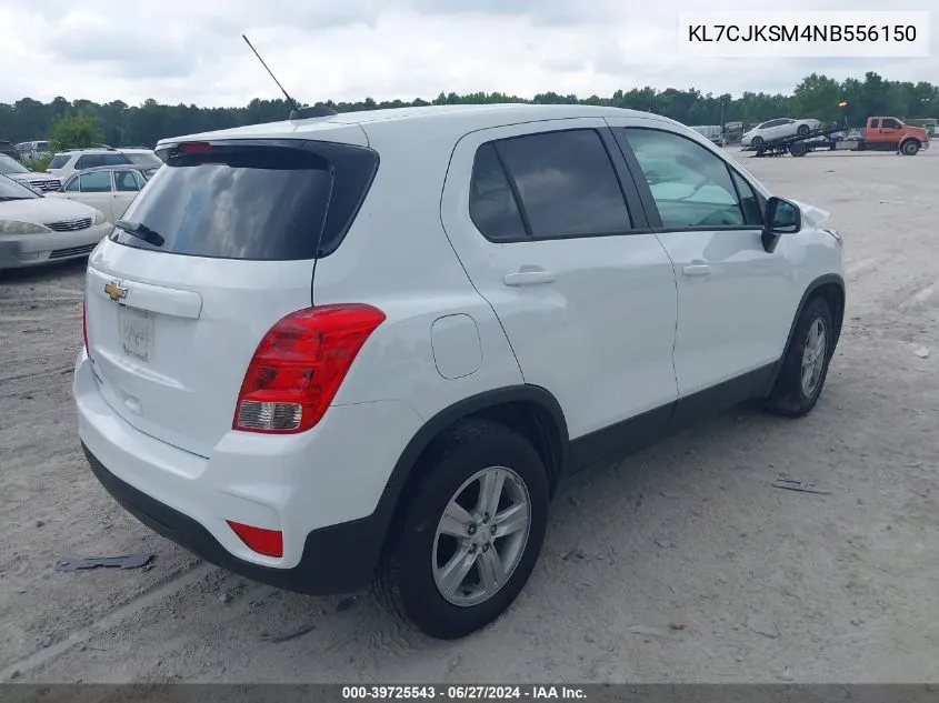 KL7CJKSM4NB556150 2022 Chevrolet Trax Fwd Ls