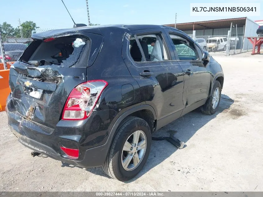 2022 Chevrolet Trax Awd Ls VIN: KL7CJNSM1NB506341 Lot: 39827444