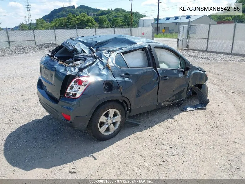 2022 Chevrolet Trax Awd Ls VIN: KL7CJNSMXNB542156 Lot: 39851068