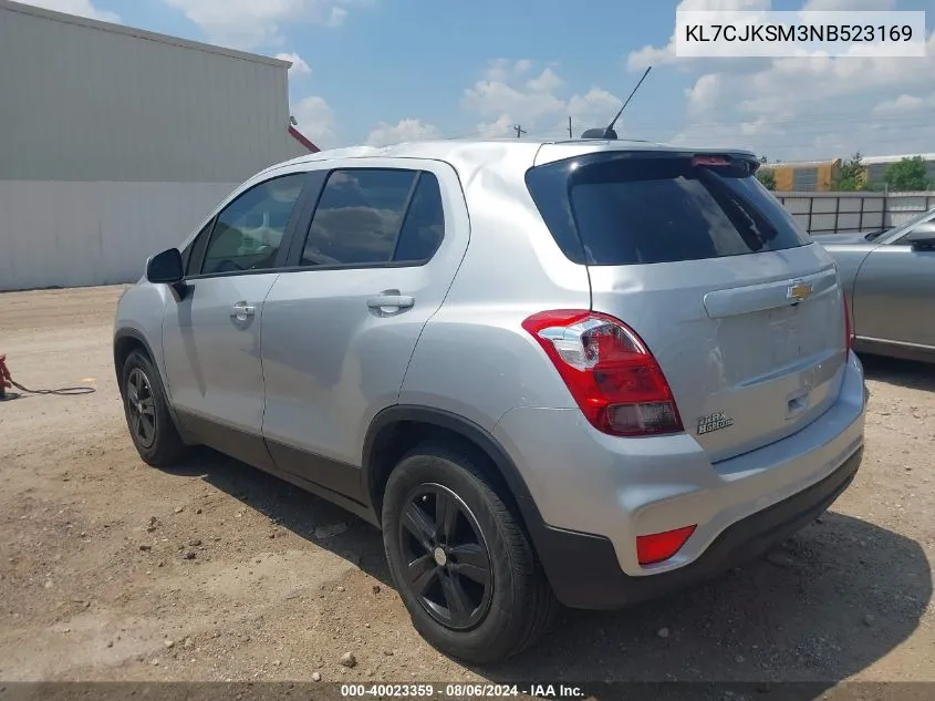 KL7CJKSM3NB523169 2022 Chevrolet Trax Fwd Ls