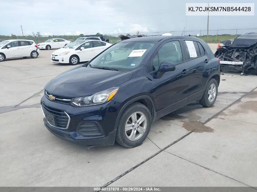 2022 Chevrolet Trax Fwd Ls VIN: KL7CJKSM7NB544428 Lot: 40137878