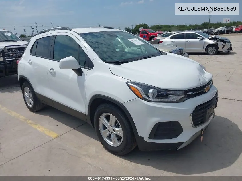 2022 Chevrolet Trax Fwd Lt VIN: KL7CJLSMXNB560659 Lot: 40174391