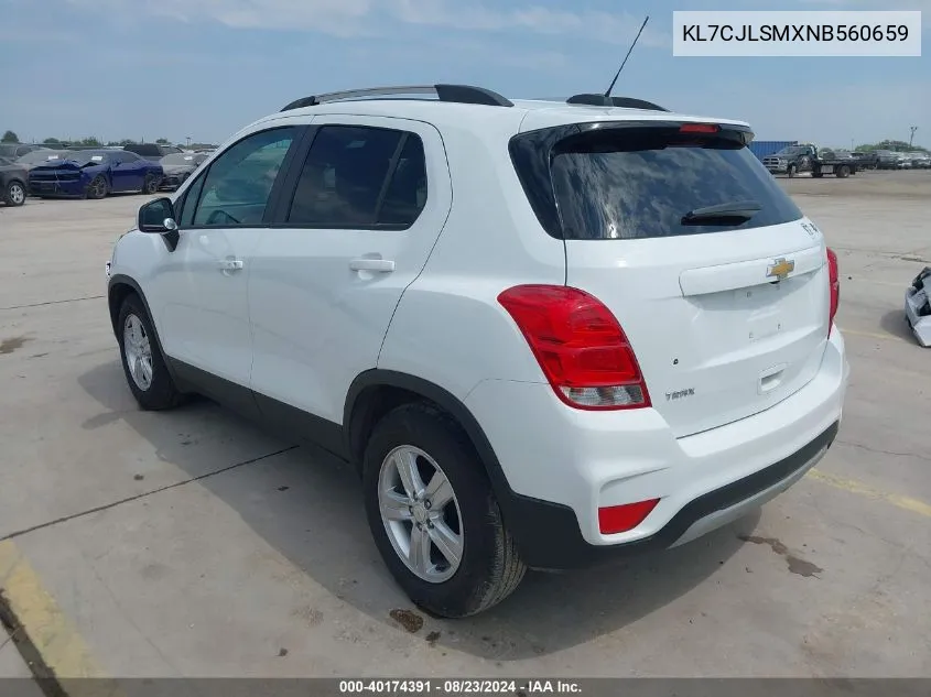 KL7CJLSMXNB560659 2022 Chevrolet Trax Fwd Lt