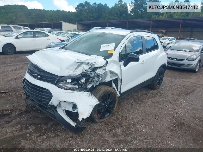 KL7CJPSM0NB547412 2022 Chevrolet Trax Awd Lt