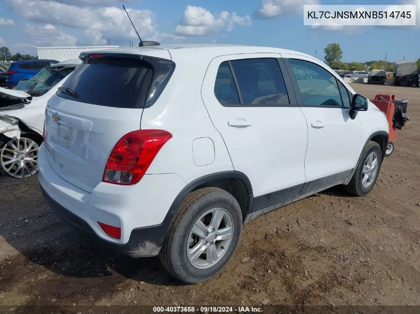 KL7CJNSMXNB514745 2022 Chevrolet Trax Awd Ls