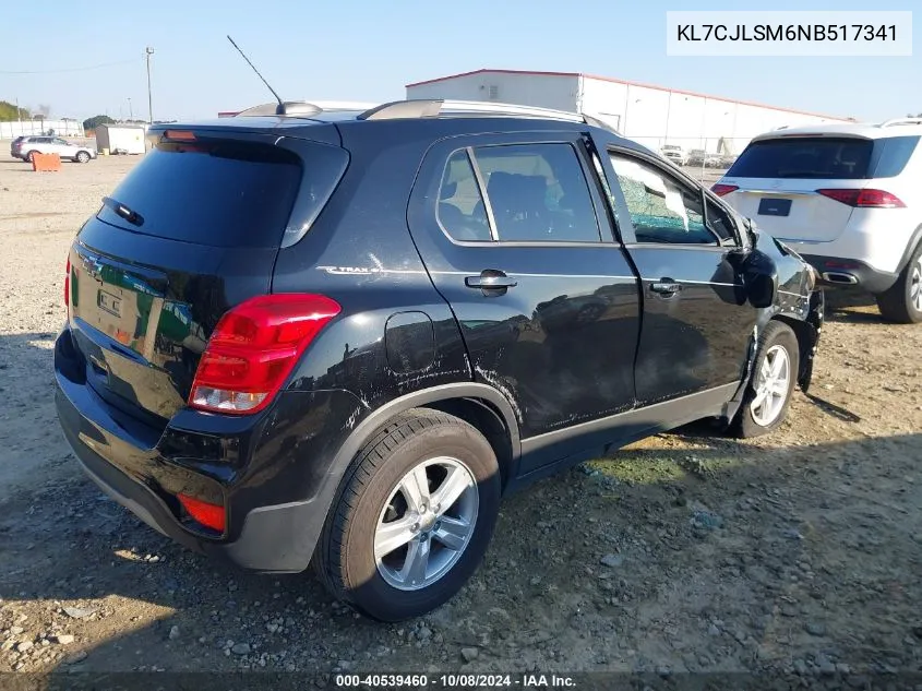 2022 Chevrolet Trax Fwd Lt VIN: KL7CJLSM6NB517341 Lot: 40539460