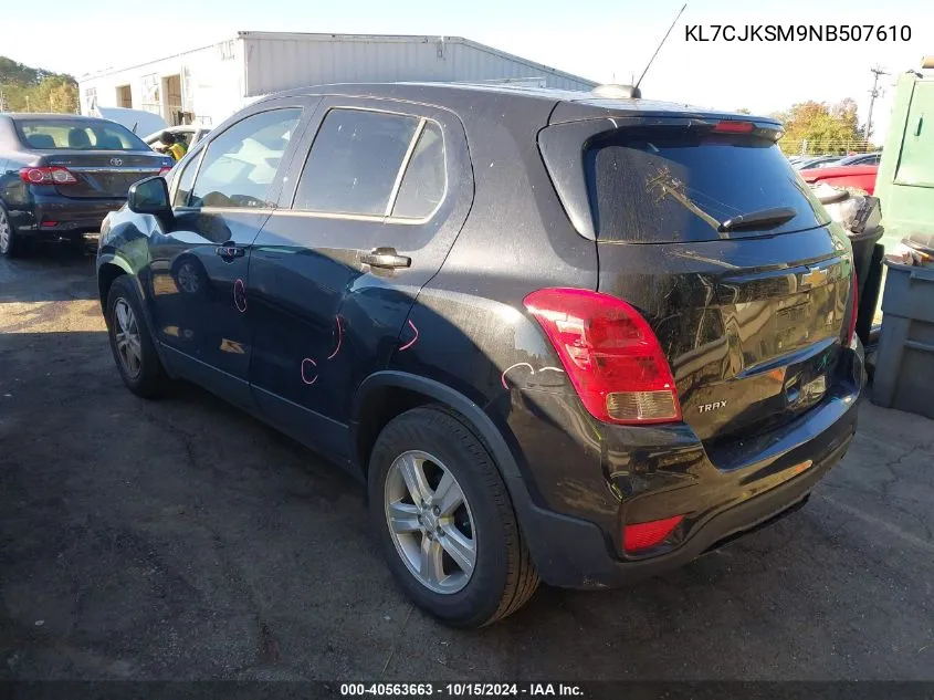 2022 Chevrolet Trax Fwd Ls VIN: KL7CJKSM9NB507610 Lot: 40563663