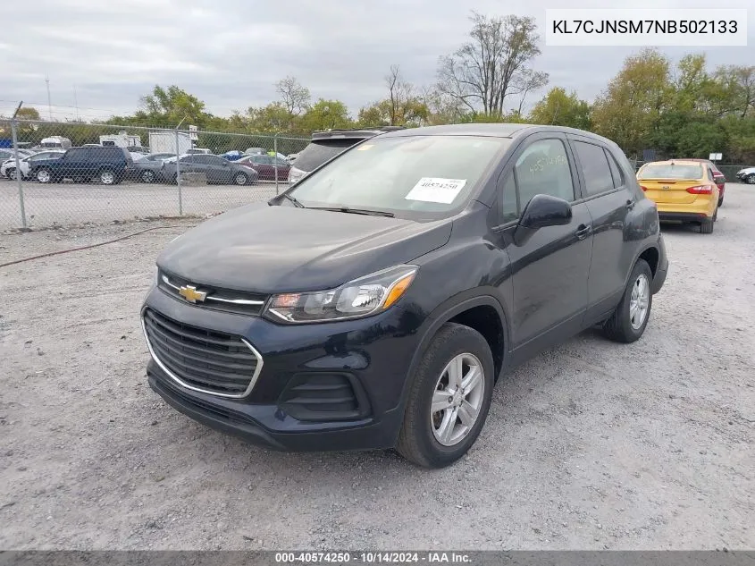 2022 Chevrolet Trax Ls VIN: KL7CJNSM7NB502133 Lot: 40574250