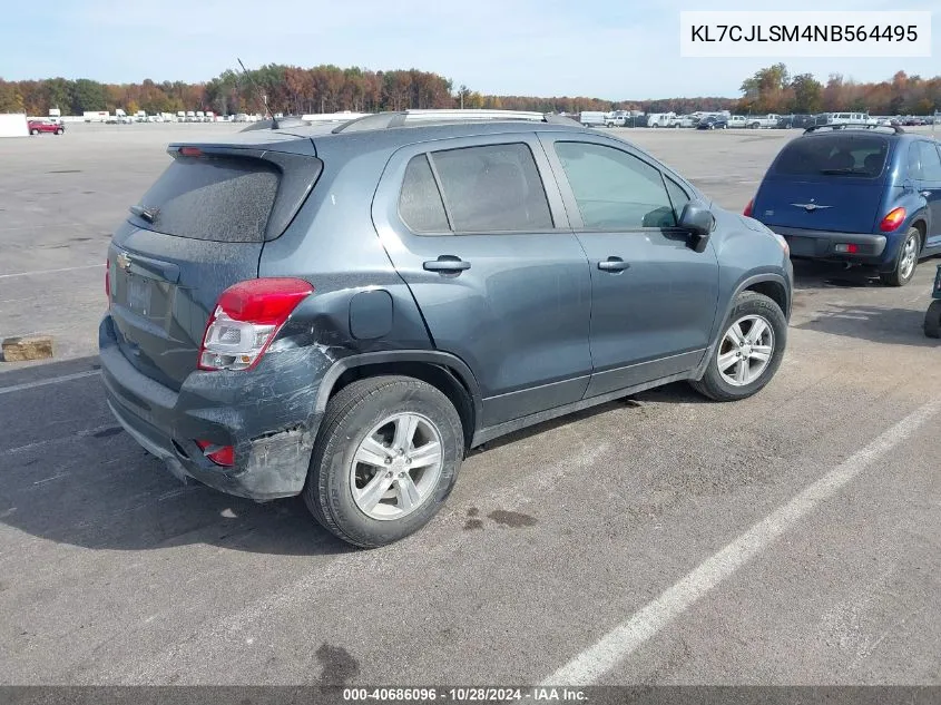 2022 Chevrolet Trax Fwd Lt VIN: KL7CJLSM4NB564495 Lot: 40686096