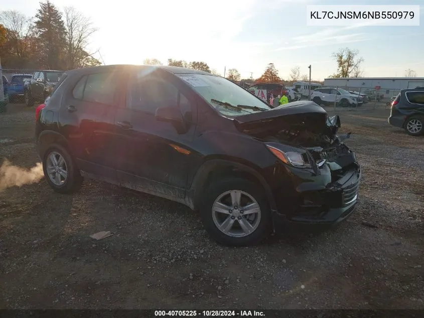 2022 Chevrolet Trax Awd Ls VIN: KL7CJNSM6NB550979 Lot: 40705225