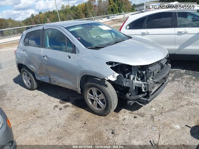 2022 Chevrolet Trax Awd Ls VIN: KL7CJNSM6NB545569 Lot: 40707849