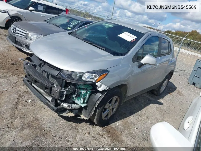 2022 Chevrolet Trax Awd Ls VIN: KL7CJNSM6NB545569 Lot: 40707849